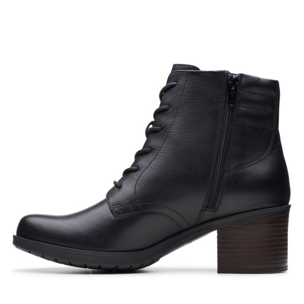 Clarks Womens Hollis Jasmine Ankle Boots Black | UK-1674082